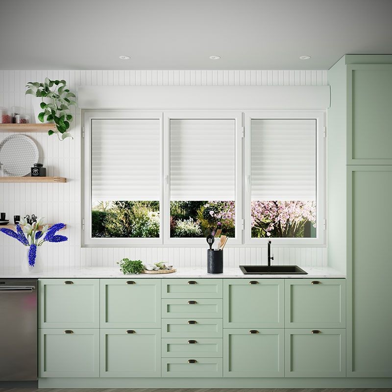 Fenêtre PVC 3 Vantaux avec Volet Roulant Monobloc Sur Mesure