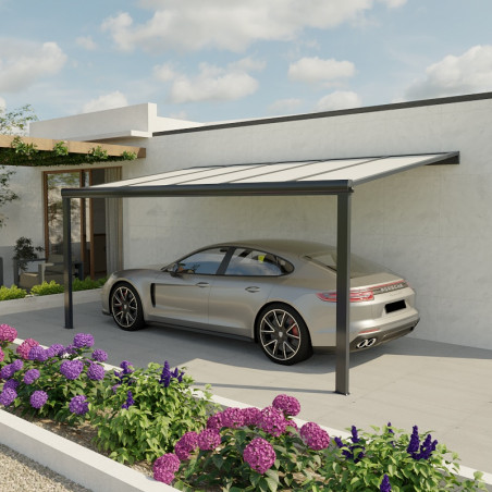 Carport Aluminium Adossé Classique sur Mesure