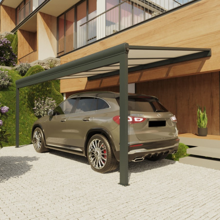 Carport Aluminium Adossé Classique Renforcé sur Mesure