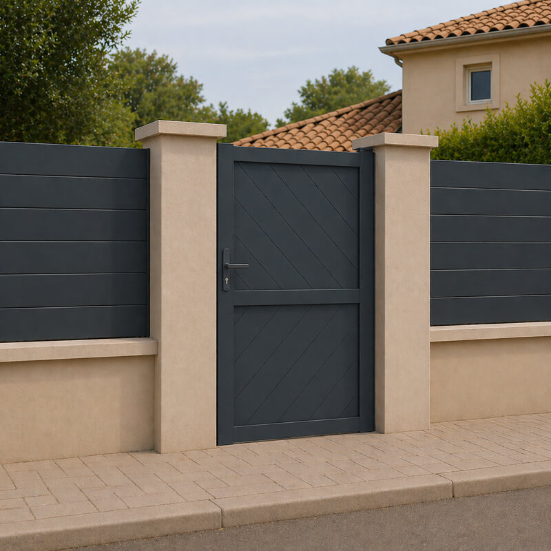 Portillon Madrid Aluminium Standard Gris