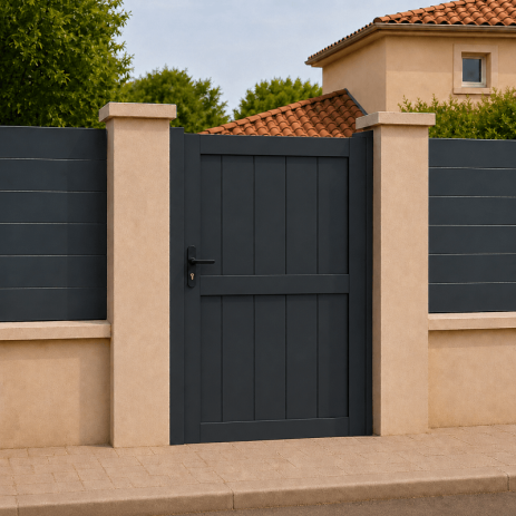 Portillon Cordoue Aluminium Standard Gris