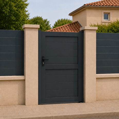 Portillon Malaga Aluminium Standard Gris