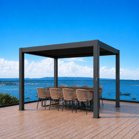 Pergola Bioclimatique Manuelle STARTER Autoportée Standard 4x4m