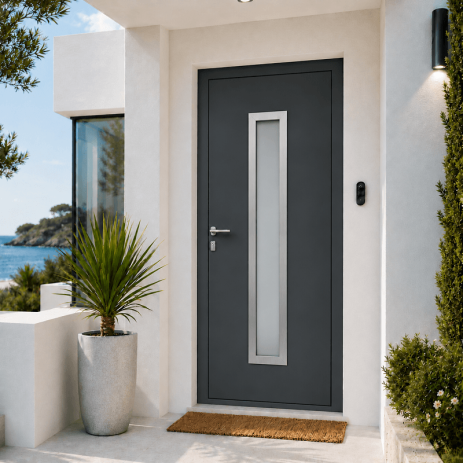 Porte d'Entrée en Aluminium sur Mesure MONTECRISTO Toutes Couleurs