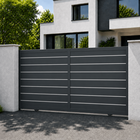 Portail Bremen Aluminium Coulissant Sur Mesure 