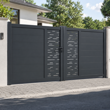 Portail Trieste aluminium Battant Sur Mesure