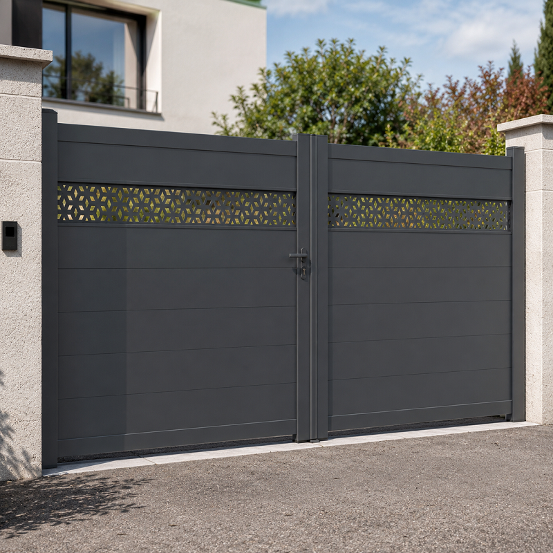 Portail Sienne aluminium Battant Sur Mesure