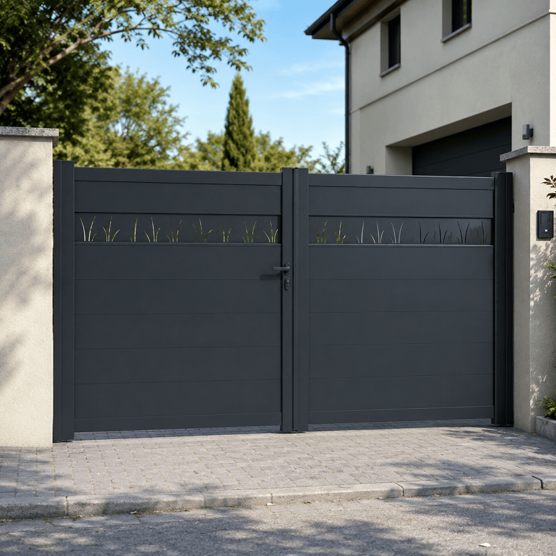 Portail Ravenne aluminium Battant Sur Mesure