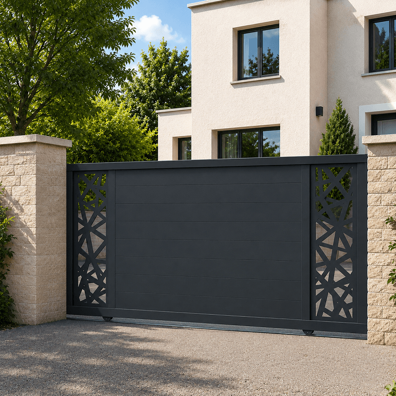 Portail Parme aluminium Coulissant Sur Mesure
