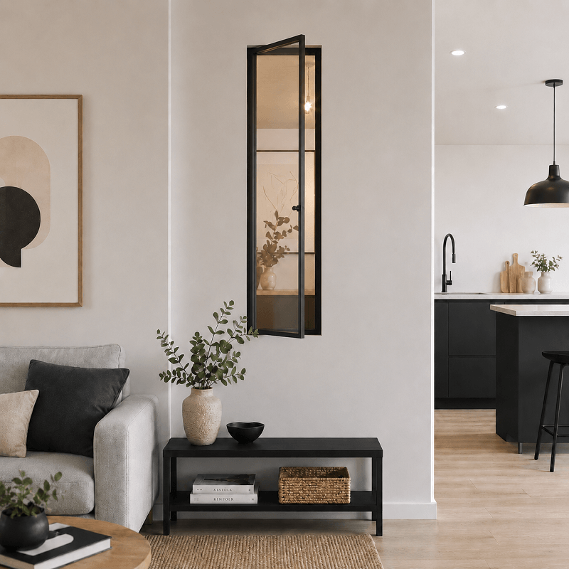 DESTOCKAGE Verrière Ouvrante Acier Type Atelier - Largeur 350mm - Hauteur 1500mm