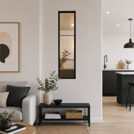 DESTOCKAGE Verrière Acier Type Atelier - Largeur 350mm - Hauteur 1500mm