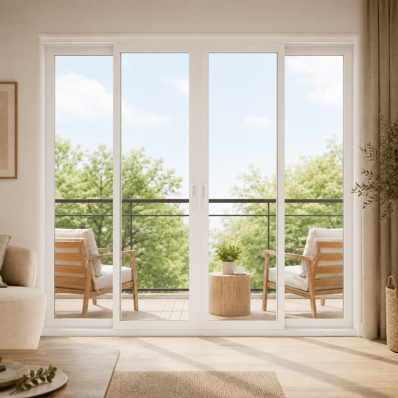 Porte-Fenêtre Coulissante PVC STARTER 4 Vantaux Sur Mesure