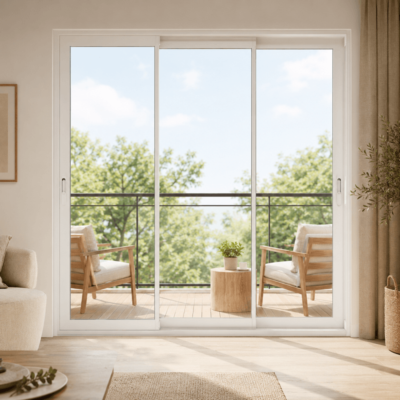 Porte-Fenêtre Coulissante PVC STARTER 3 Vantaux Sur Mesure