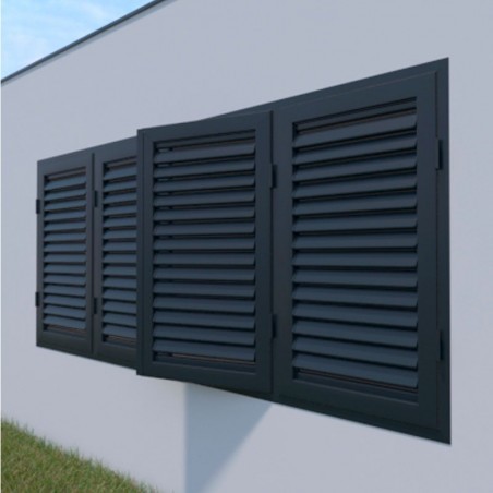 Volet Battant BSO Brise Soleil Orientable Aluminium 4 Vantaux