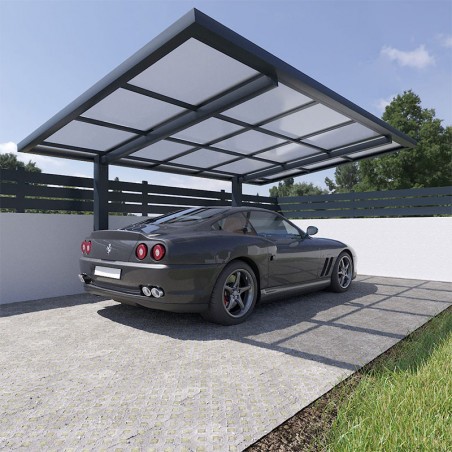Carport Aluminium Contemporain 2 Poteaux 5000 x 3000 mm
