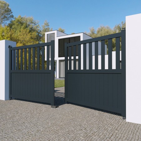 Portail Indiana Battant Standard Hauteur 1800 mm Blanc ou Gris 