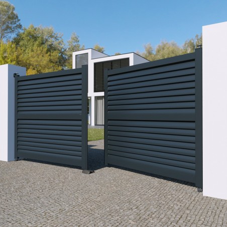 Portail Phoenix Standard Battant 2 Vantaux Hauteur 1600 mm Blanc ou Gris 
