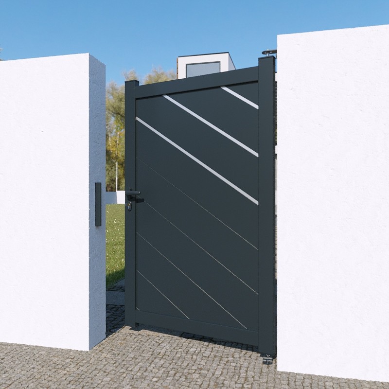 DESTOCKAGE Portillon Memphis Standard 1040 x 1800 mm Gris