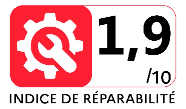 Indice de réparabilité – Note 1,9/10