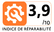 Indice de réparabilité – Note 3,9/10