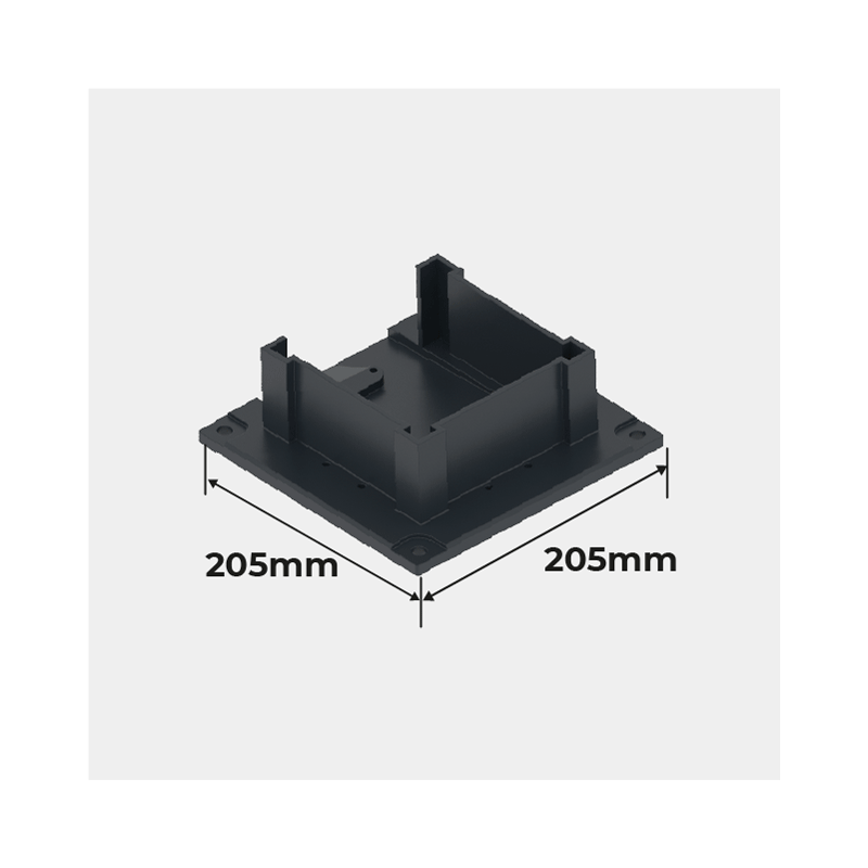 Platine de Fixation au Sol Carport Double Toit Plat Adossé Sur Mesure