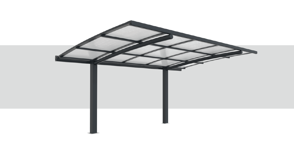 Fournitures Carport Aluminium 2 Poteaux 5000x3000 mm