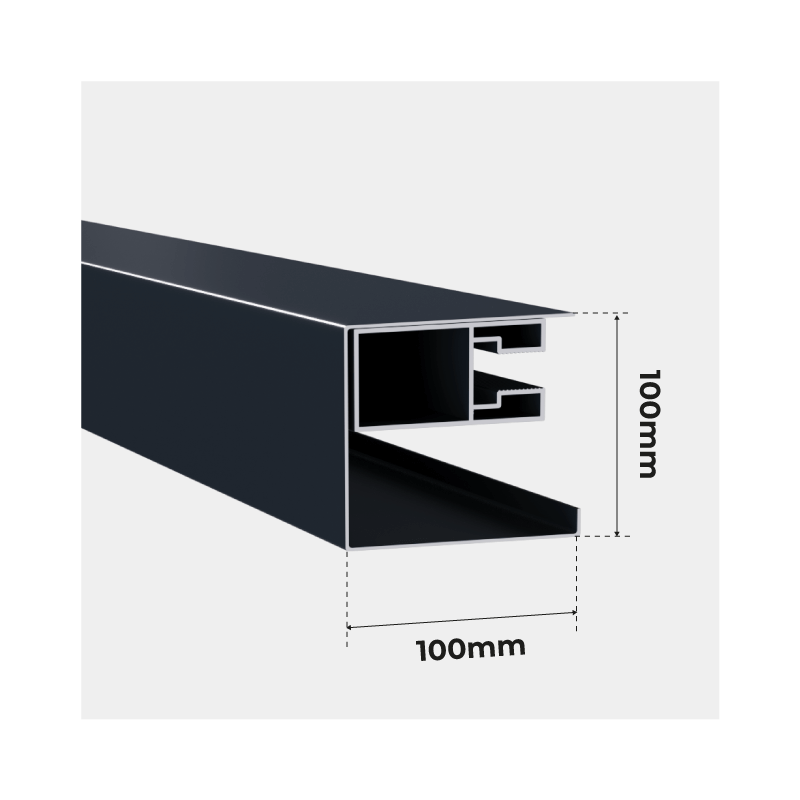 Gouttière Carport Aluminium Contemporain 2 Poteaux 5000x3000 mm