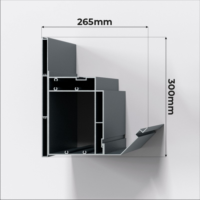 Gouttière Carport Aluminium Toit Plat Adossé Géant Sur Mesure