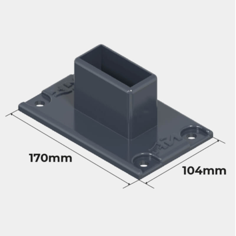 Platine Fixation  Carport Aluminium Adossé Classique Toiture en Polycarbonate Renforcé sur Mesure