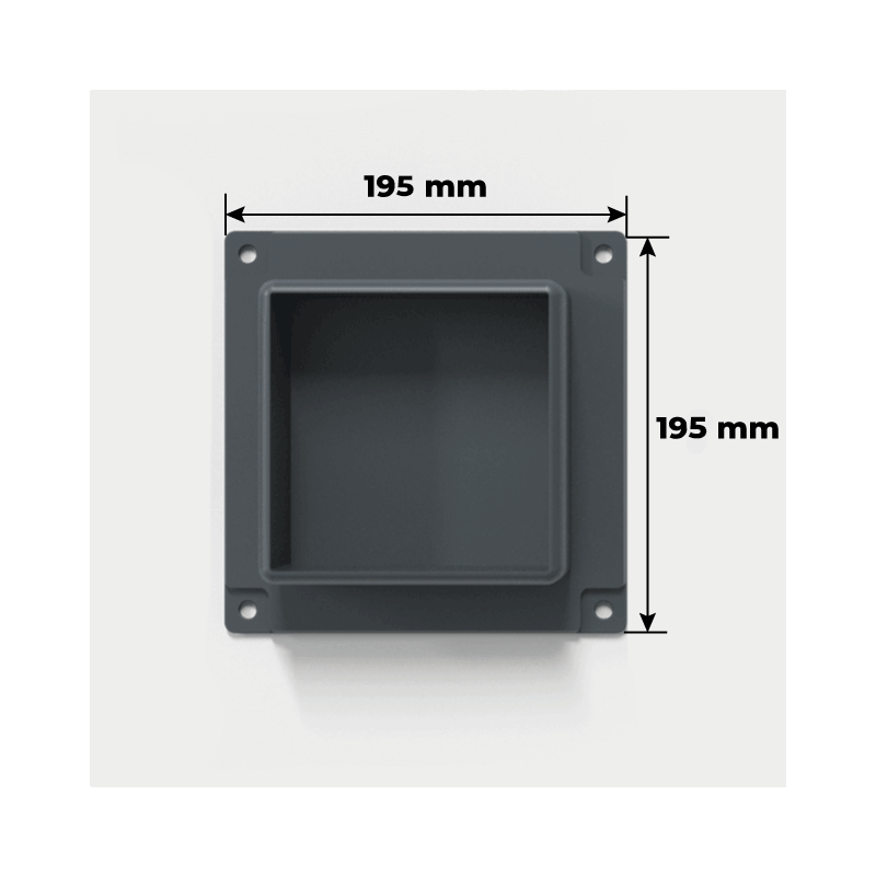Platine de Fixation au Sol Carport Toit Plat Adossé Avec Débord Sur Mesure