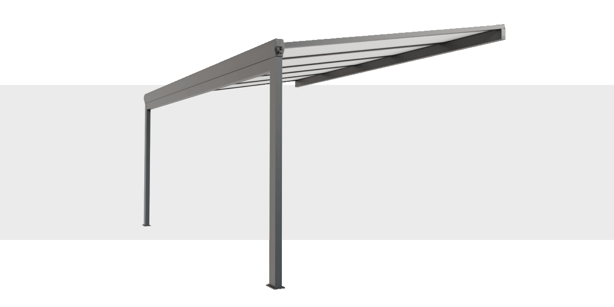 Fournitures Carport Aluminium Adossé Classique Renforcé sur Mesure