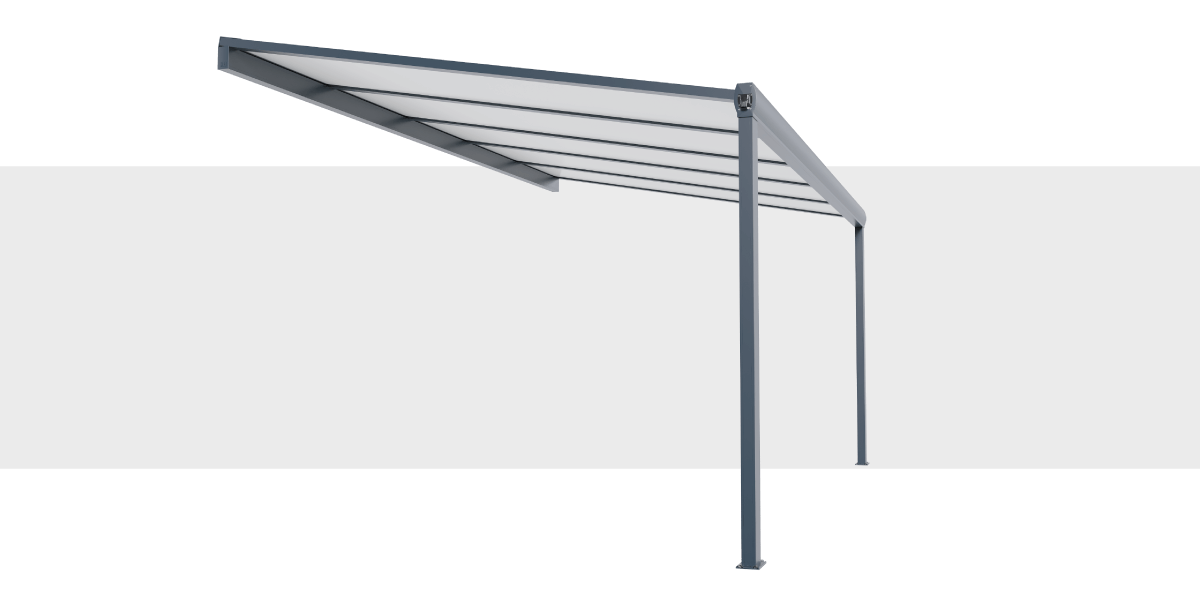 Fournitures  Carport Aluminium Adossé Classique sur Mesure