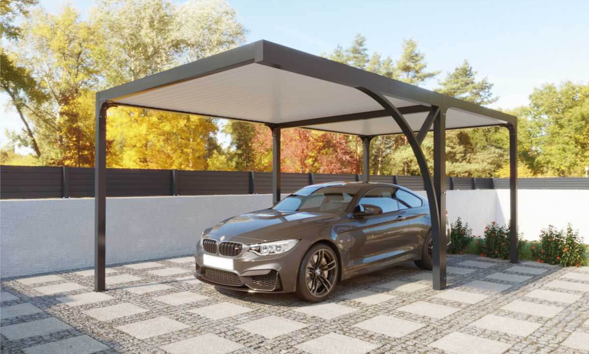 Carport avec Dégagement Toit Plat