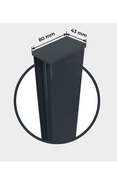 Montant Pour Brise Vue 80x43 mm 