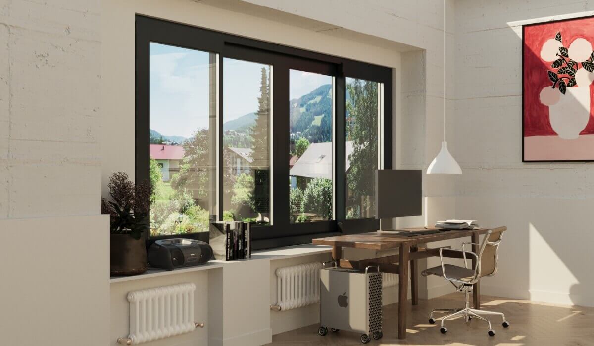 Fenêtre Coulissante Aluminium 4 Vantaux Sur Mesure