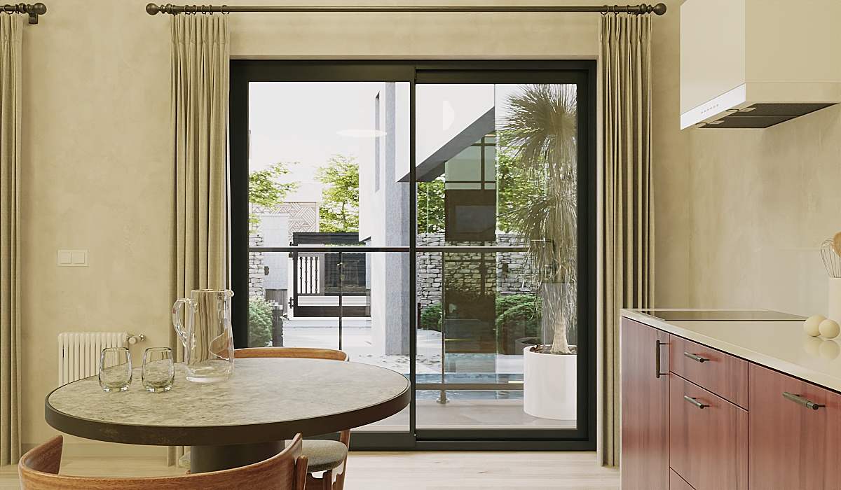  Porte-Fenêtre Coulissante Aluminium 2 Vantaux Sur Mesure 