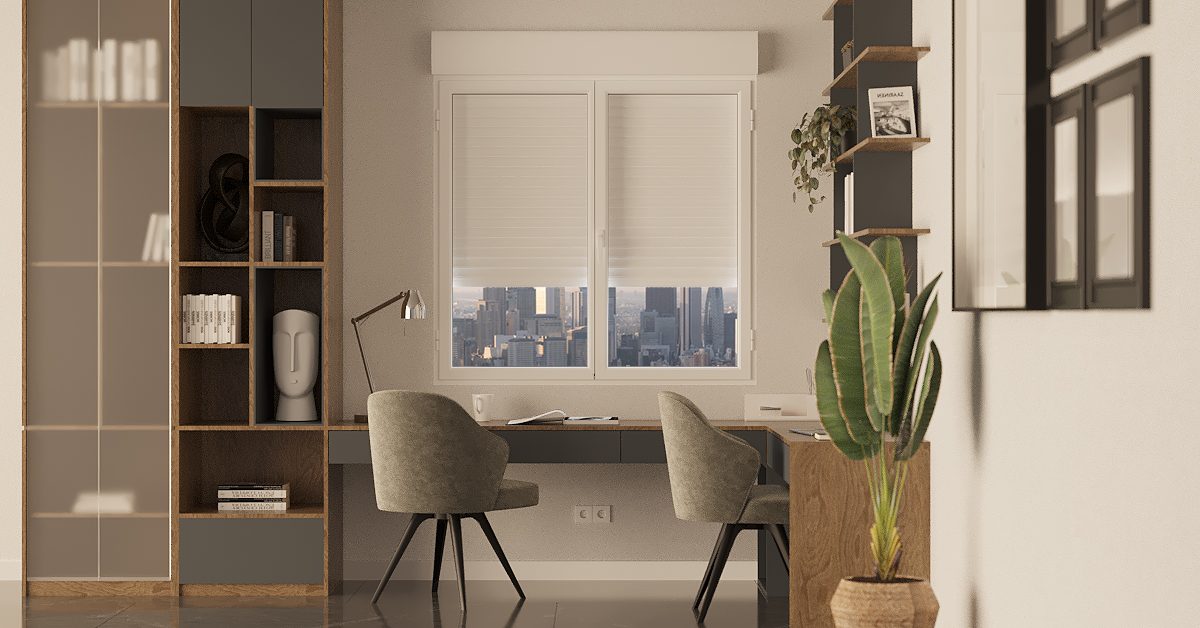 Fenêtre PVC 2 Vantaux Sur Mesure avec Store