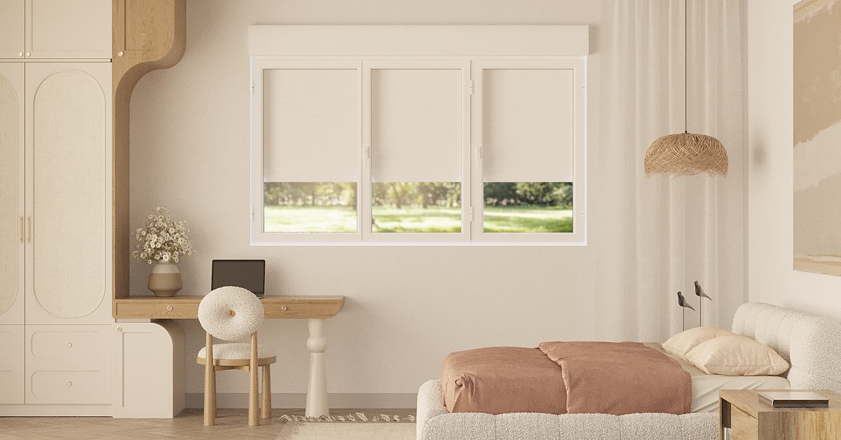 Fenêtre PVC 3 Vantaux Avec Store Sur Mesure