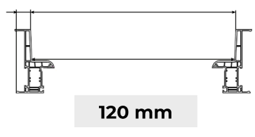 Tapée d'Isolation 120 mm Porte-Fenêtre PVC 4 Vantaux