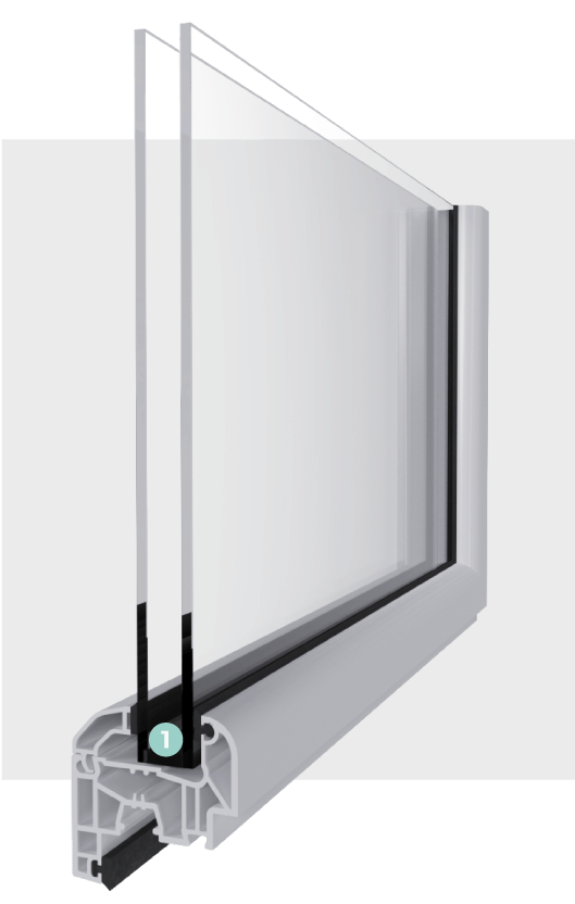Technologie Warm-Edge Fenêtre PVC 1 Vantail avec Store