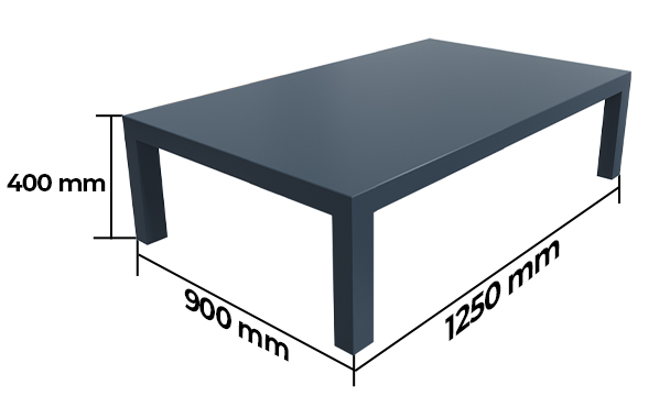 Dimensions Table Basse Bora Bora Modèle 2