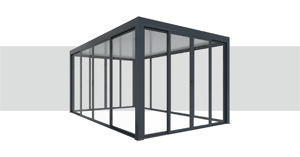 Fournitures Fermeture de Pergola toit plat 5000 x 3000 mm