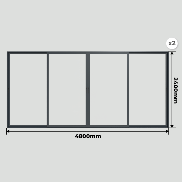 Profondeur Fermeture de Pergola Toit Plat avec Débord 6000 x 4000 mm
