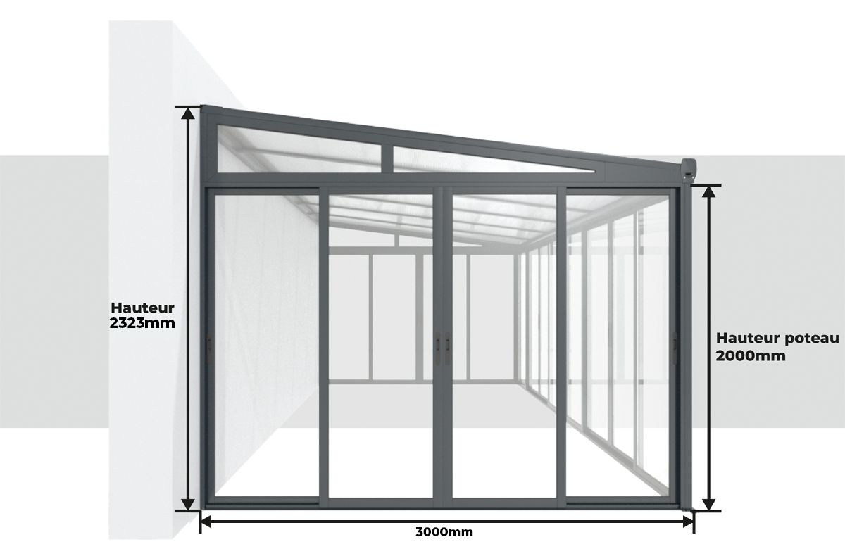 Dimensions Pergolanda Top Prix 6x3 m