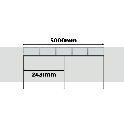 Distance Entre Poteaux Pergola Aluminium Cintrée Starter - Option 3