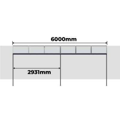 Distance Entre Poteaux Pergola Aluminium Cintrée Starter - Option 4