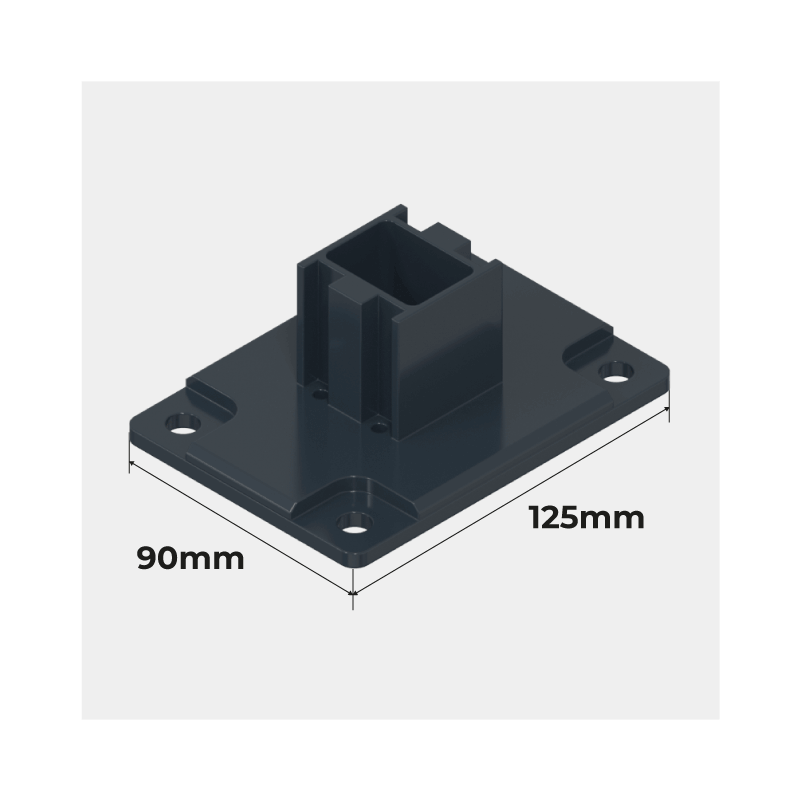 Platine de Fixation Pergola Aluminium Cintrée Starter