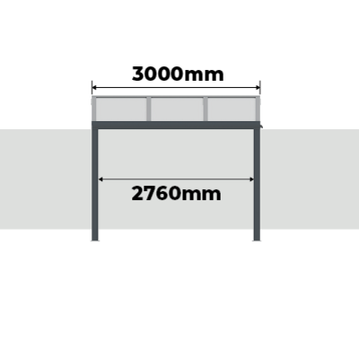 Distance Entre Poteaux Pergola Aluminium Classique Standard Cintrée - Option 1