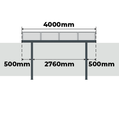 Distance Entre Poteaux Pergola Aluminium Classique Standard Cintrée - Option 2