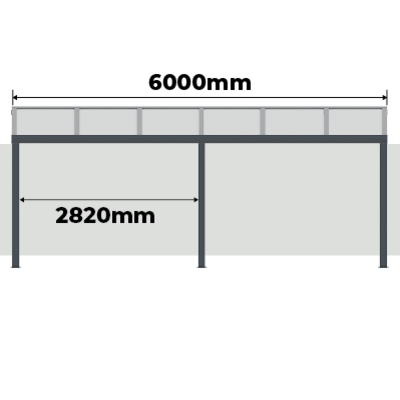 Distance Entre Poteaux Pergola Aluminium Classique Standard Cintrée - Option 3